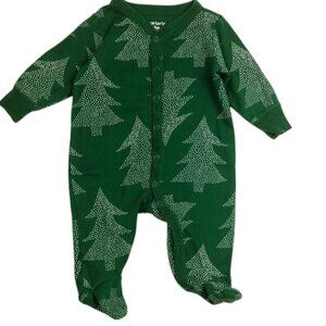 Carter's Holiday Christmas Tree Snap-Up Footies size 3 Months
